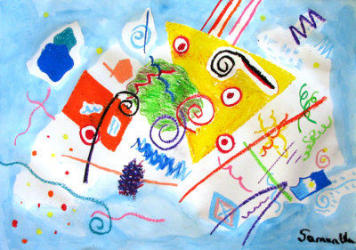 abstract painting, Samantha, age:9