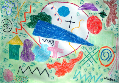 abstract painting, Wentao, age:8