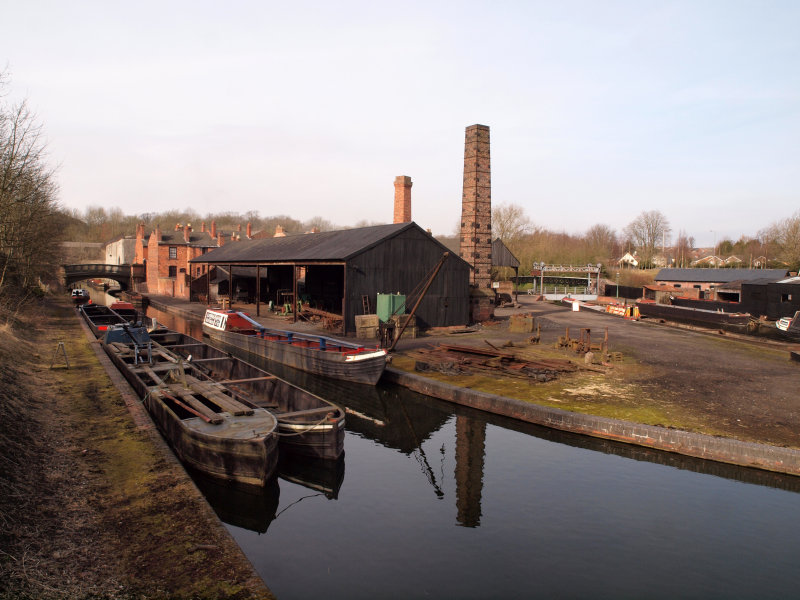 CANAL & IRON WORKS AT BLACK COUNTRY MUSEUM  DUDLEY