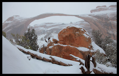 Landscape Arch in Snow