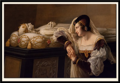 Valentine de Milan pleurant la mort de son epoux. 1822 (detail)