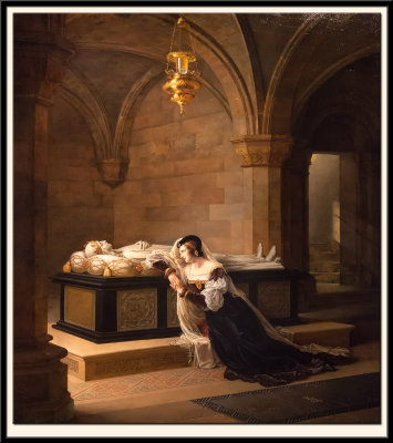 Valentine de Milan pleurant la mort de son epoux. 1822