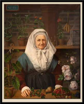 Portrait de Madame Neveu, fleuriste et marchande de fruits, vers 1830