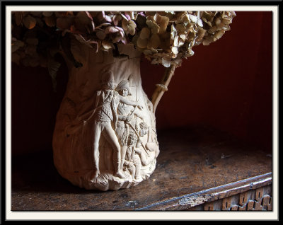 A Vase with Hydrangeas