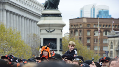 Kids in the crowd.