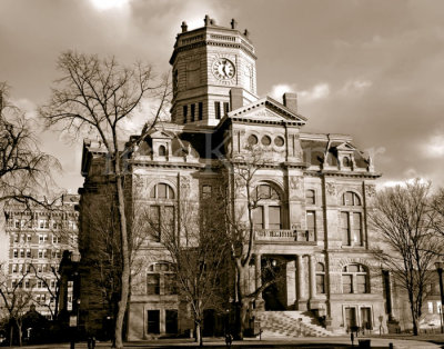 Butler County Courthouse West Side sepia.jpg