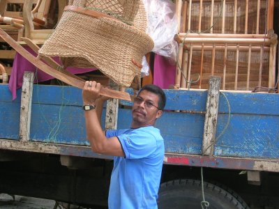 Our building supervisor Ignacio, giving a helping hand