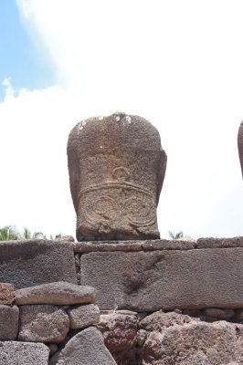 Intricate carving on back