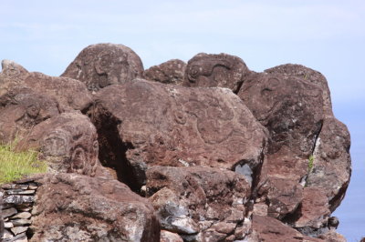 Petroglyphs at Orongo
