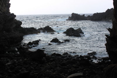 View out to sea from the cave