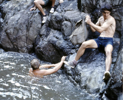 INTREPID KAMERUKAS DOING SOME CANYONING