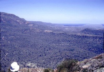 LOOKING BACK TOWARDS THE EXIT ROAD.