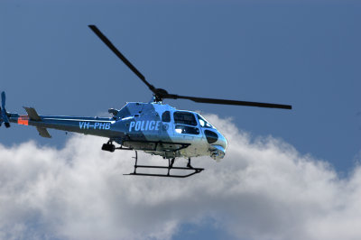 N.S.W. POLICE HELICOPTERS OVER GOULBURN