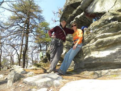 Pre-climbing photo