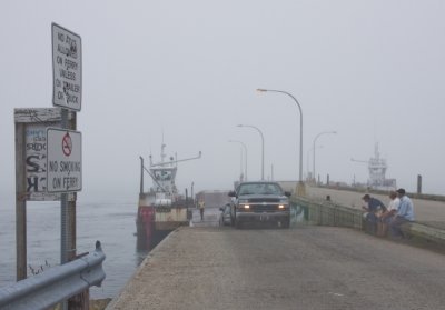 Arriving at foggy Brier Island