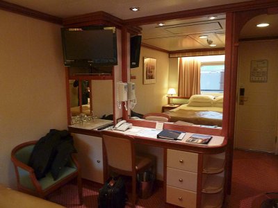 Notre chambre pour sept jours / Our room for seven days sur le / on the Coral Princess