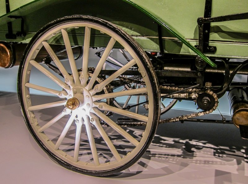The Wheel of a 1899 Daimler Motor (Business) Car