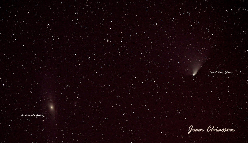 Comet Pan-STARRS / Andromeda galaxy M31 or NGC 224