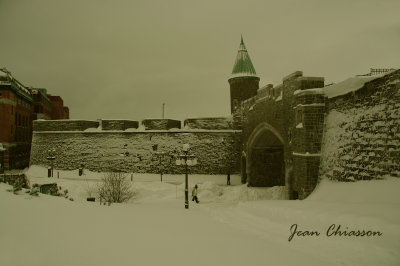 Bordée de neiges  Porte st-Jean built in (1693) Québec