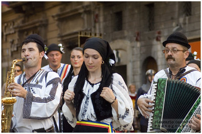Romanian folk dance group