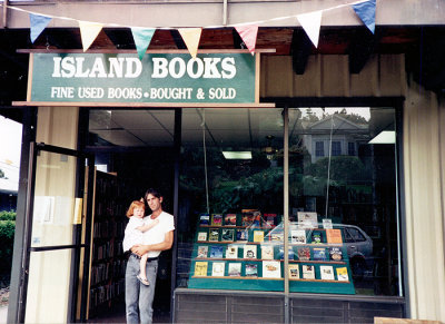 Jonathan and Jordan Thomson at Island Books, Kona, Hawaii