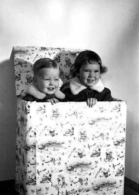 David & Christine in Xmas Box '48