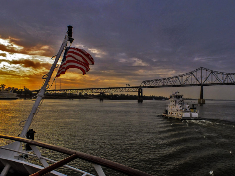 Dawn on the Mississippi, Baton Rouge, Louisiana, 2012