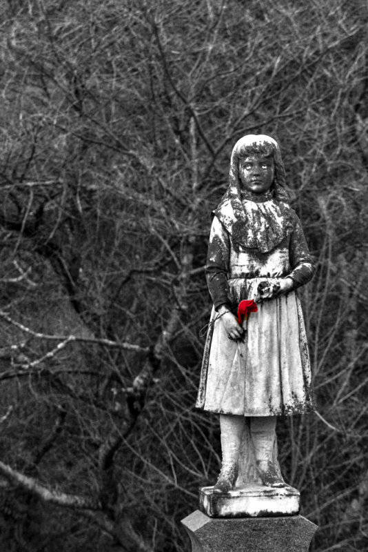 Bringing a ghost to life, Rose Hill Cemetery, Macon, Georgia, 2013
