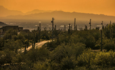 Sunset vista from Gold Canyon, Arizona, 2013
