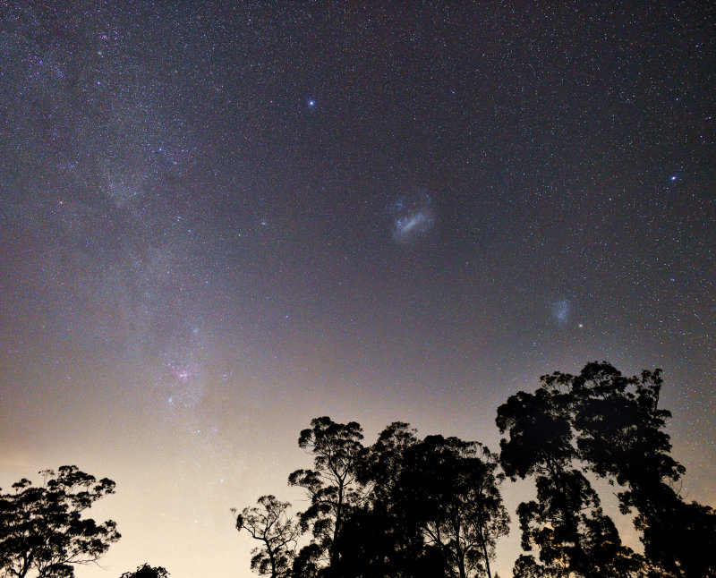 Large and Small Magellenic Clouds  4 image mosaic