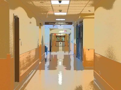 South Health Campus - key line hallway