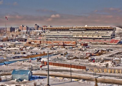 Stampede Grounds Winter Construction