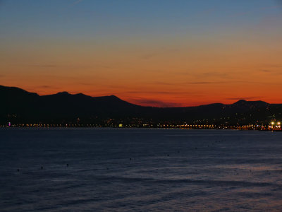 The lights of the French coast...