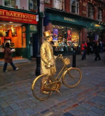 The golden biker