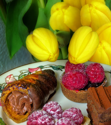 Tulips are fond of small pastries....