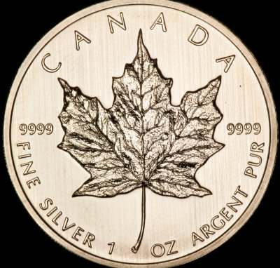 Canadian Maple Leaf 5 Dollar Silver Coin