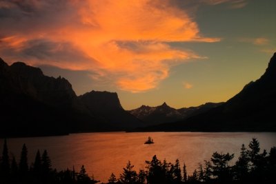 Sunset over Goose Island