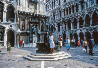 Wife and I at Basilica di San Marco and Doge's Palace