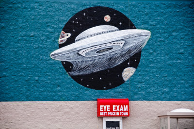 Eye exam doctor at the WalMart mall.
