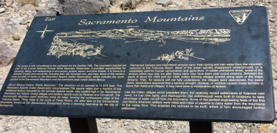 Sacramento Mountains   (eastern edge of Tularosa Basin)