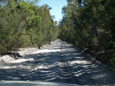 An inland sand track