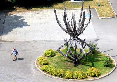 sculpture de la chute