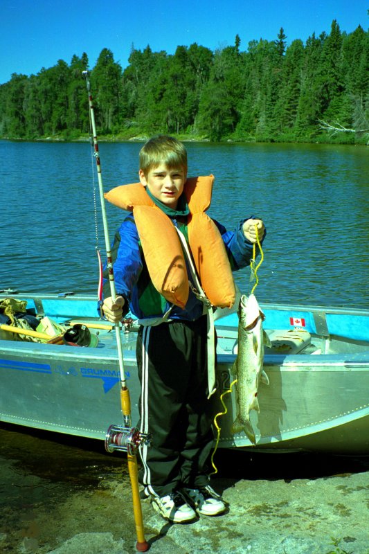 Andrews first Lake Trout 1998