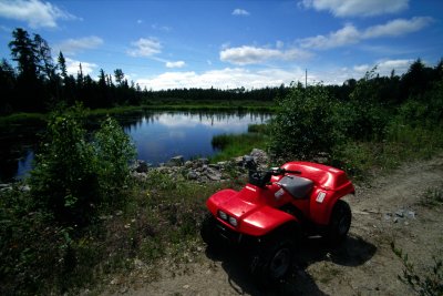 Honda ATV by Beaver Pond