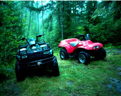 ATVs on tower road