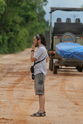 Transpantaneira Road Mr Roesler contemplating Pantanal 20111122.jpg