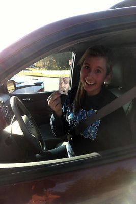 Jacklyn with her learner's permit