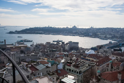 Looking across the Golden Horn from the Galata Tower...