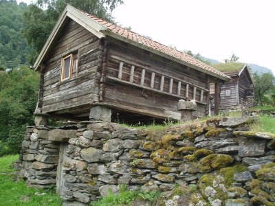 Fjord village: old storage