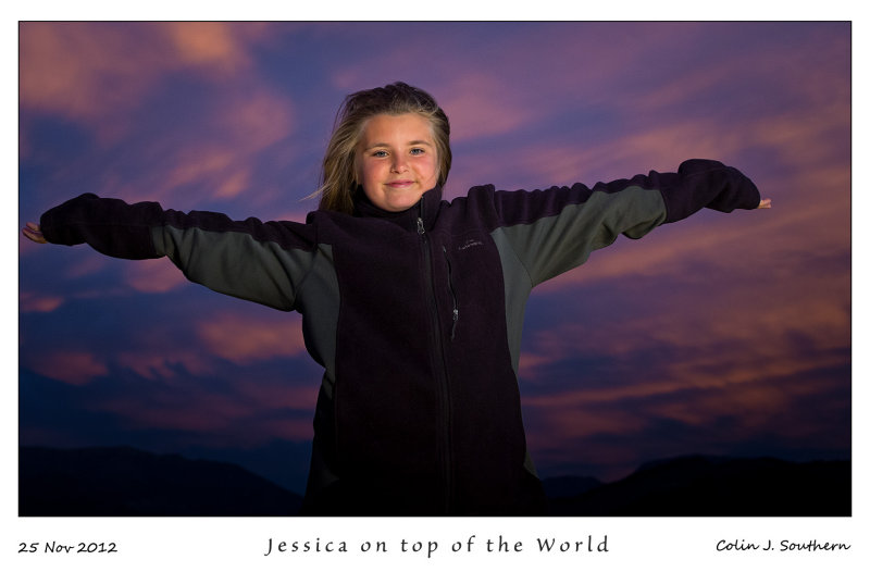 Jessica on top of the World